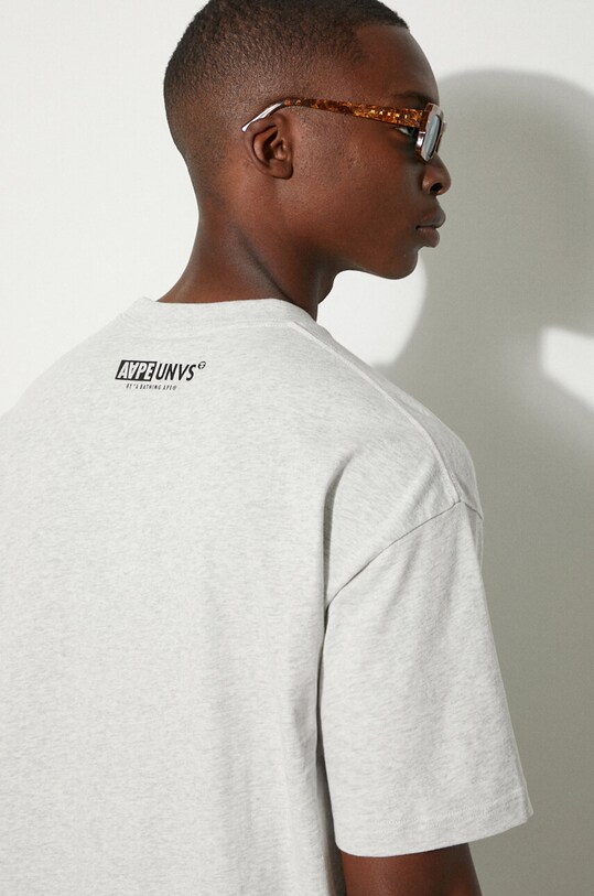 Бавовняна футболка AAPE Basic Tee AAPTEM1444XAM сірий