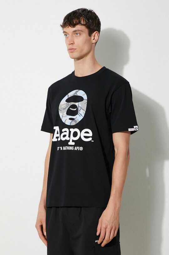 AAPE cotton t-shirt Basic Tee AAPTEM1445XXM black
