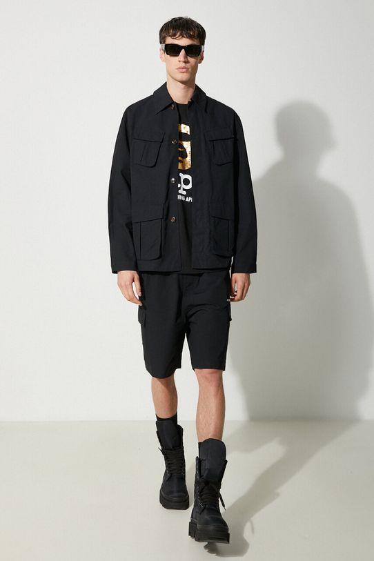 Pamučna majica AAPE Basic Tee AAPTEM1446XXM crna SS24