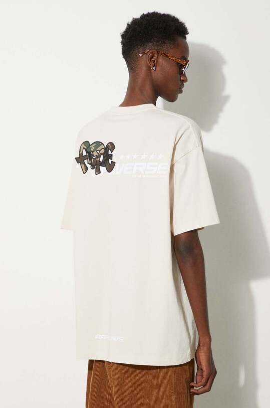 Дрехи Памучна тениска AAPE Basic Tee AAPTEM1448XXM бежов