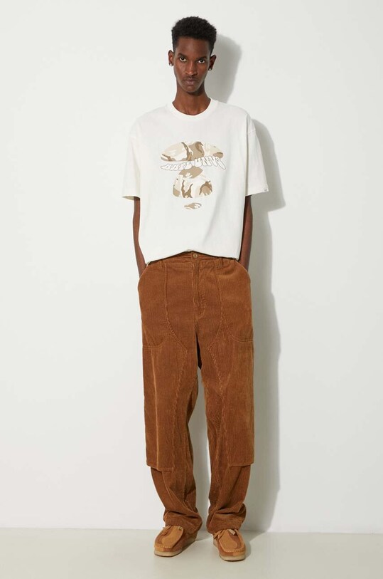 AAPE tricou din bumbac Basic Tee AAPTEM1458XXM bej SS24