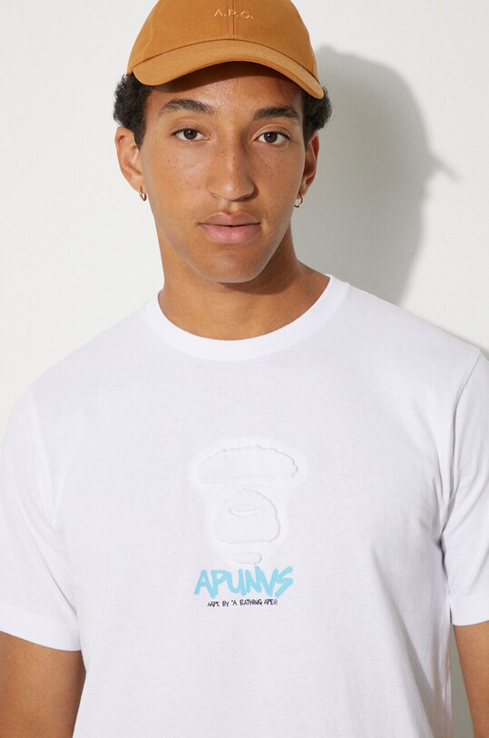 Pamučna majica AAPE Basic Tee AAPTEM1452XXM bijela