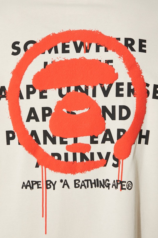 Bavlněné tričko AAPE Basic Tee AAPTEM1453XXM béžová