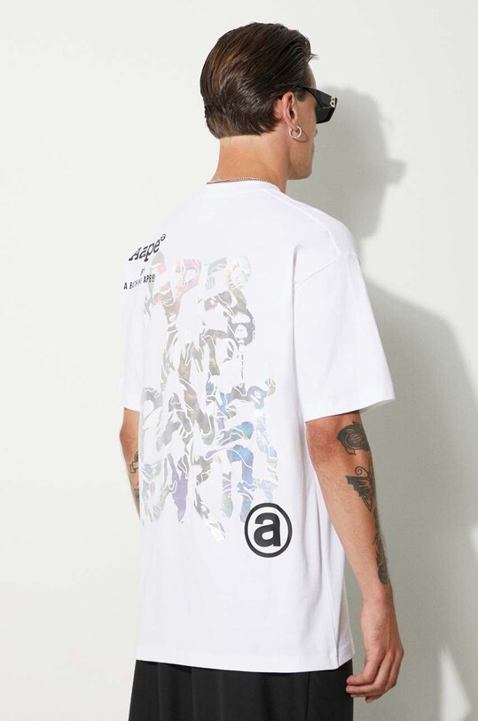 Одежда Хлопковая футболка AAPE Basic Tee AAPTEM1454XXM белый