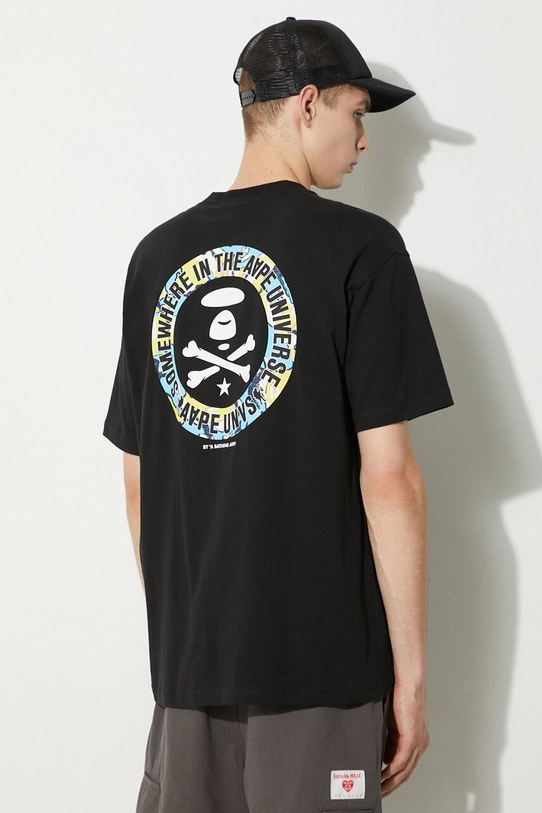 AAPE t-shirt in cotone Basic Tee rilassato nero AAPTEM1455XXM