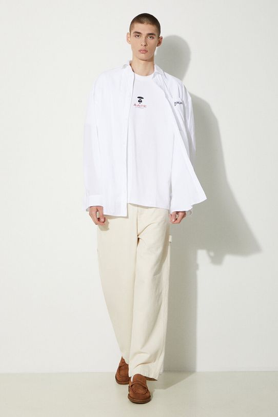 AAPE cotton t-shirt Basic Tee AAPTEM1457XXM white SS24