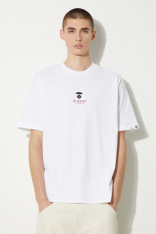 Одяг Бавовняна футболка AAPE Basic Tee AAPTEM1457XXM білий