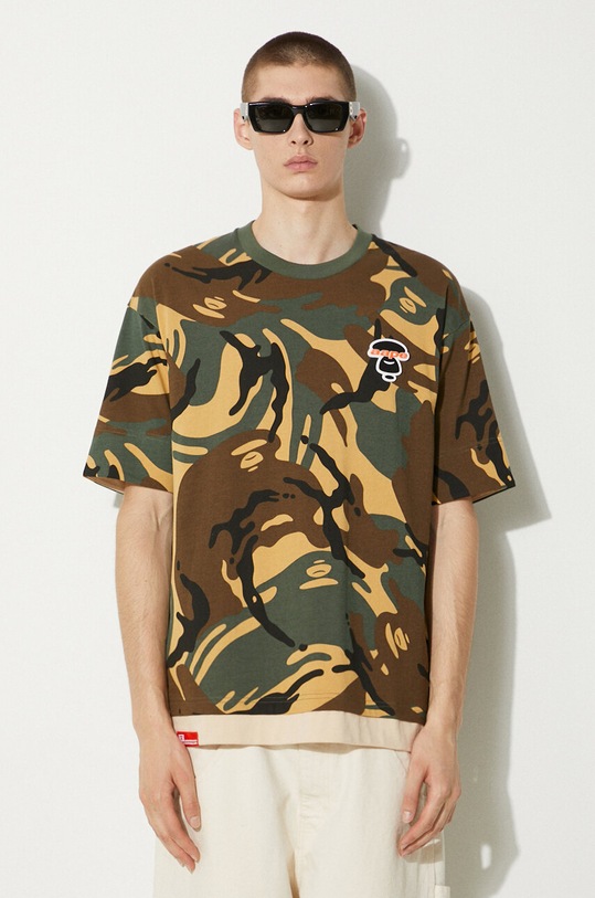 Бавовняна футболка AAPE Fancy Tee зелений AAPTEM1461XBM