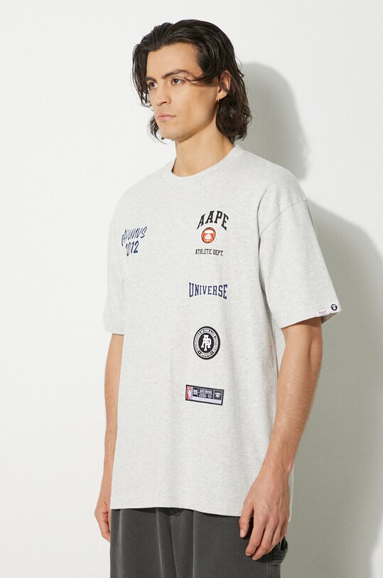 AAPE t-shirt in cotone Fancy Tee grigio AAPTEM1462XAM