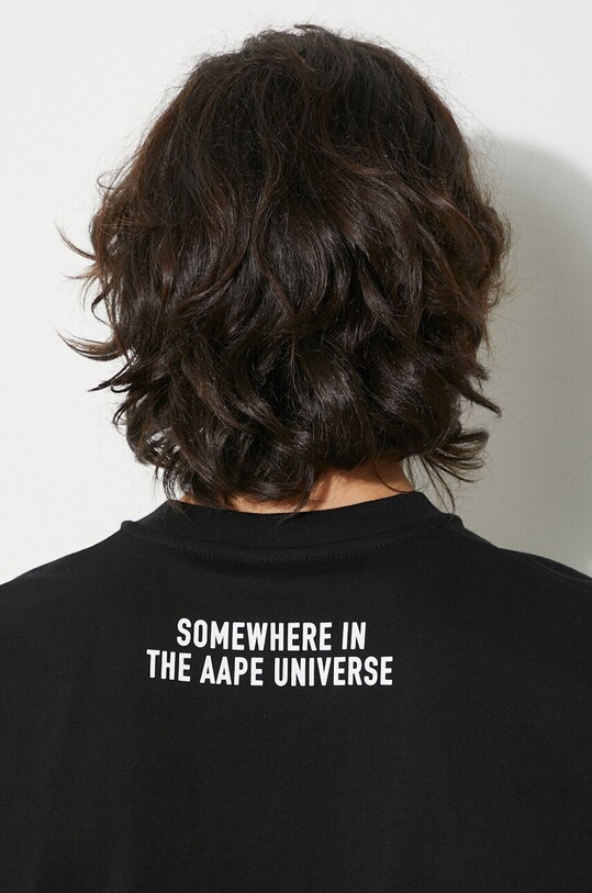 AAPE t-shirt bawełniany Basic Tee AAPTEM1492XXM czarny