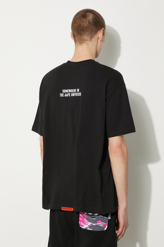 Oblečenie Bavlnené tričko AAPE Theme Tee AAPTEM1496XXM čierna