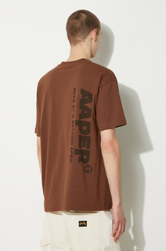 Clothing AAPE cotton t-shirt Theme Tee AAPTEM1498XXM brown