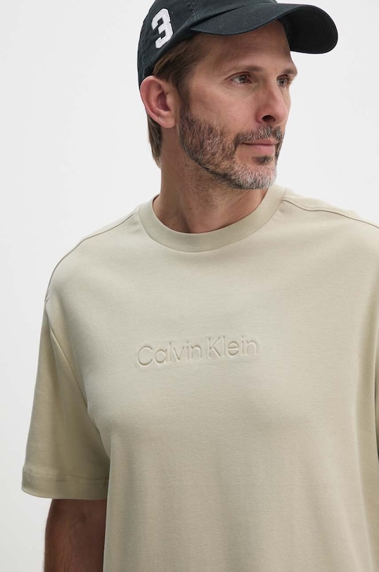 Calvin Klein t-shirt bawełniany bawełna zielony K10K112747