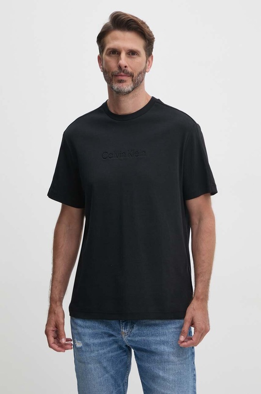 Calvin Klein t-shirt bawełniany bawełna czarny K10K112747