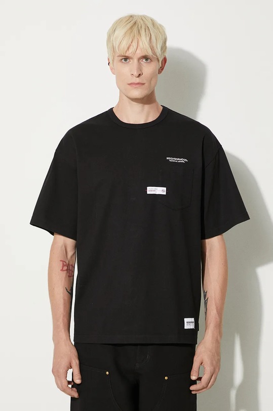 Tričko NEIGHBORHOOD Classic-P Crewneck regular černá 241FPNH.CSM06