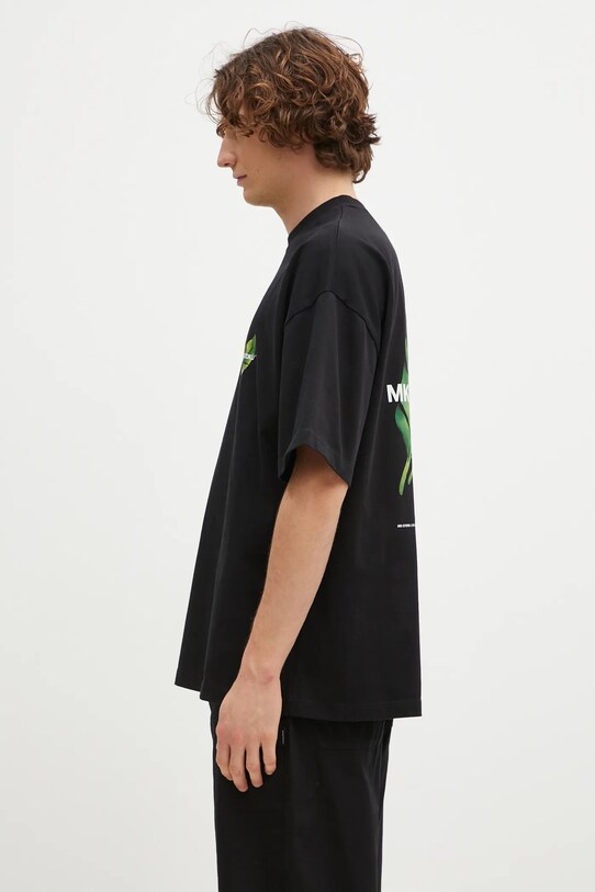 MKI MIYUKI ZOKU t-shirt in cotone Leaf 943011001 nero SS24