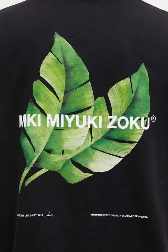 MKI MIYUKI ZOKU t-shirt in cotone Leaf 943011001 nero