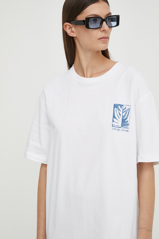 Samsoe Samsoe t-shirt bawełniany SAWIND U24100011