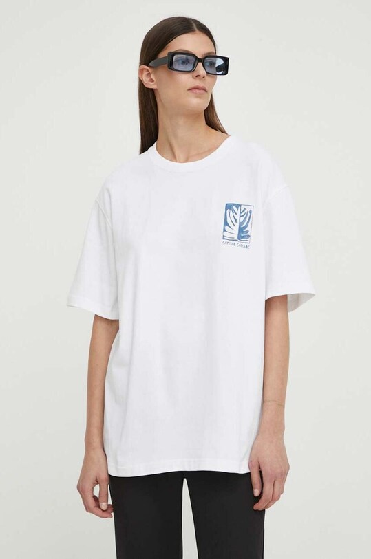 Samsoe Samsoe tricou din bumbac U24100011 alb SS24
