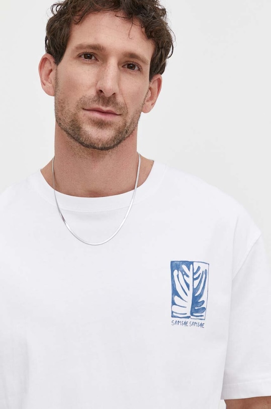 Samsoe Samsoe t-shirt bawełniany SAWIND U24100011