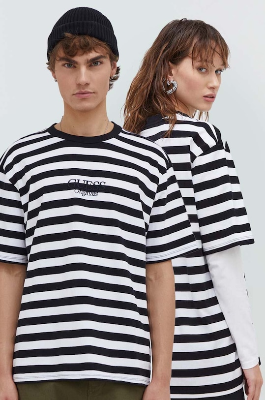 Pamučna majica Guess Originals regular crna M4RI44K9XF1