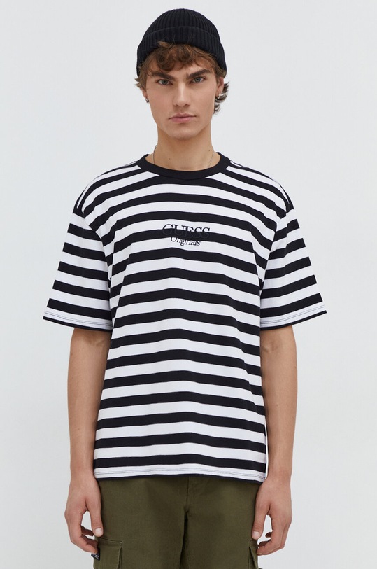 Bavlněné tričko Guess Originals černá M4RI44K9XF1