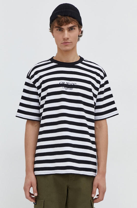 Guess Originals t-shirt bawełniany czarny M4RI44K9XF1