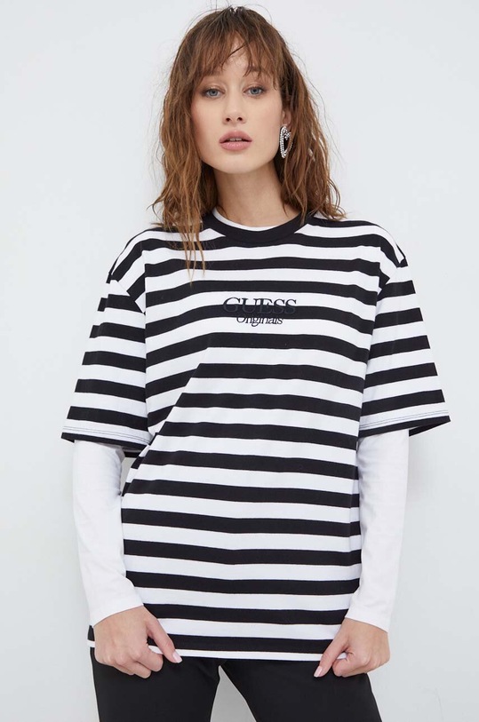 Bavlněné tričko Guess Originals M4RI44K9XF1 černá