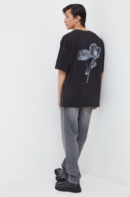 Won Hundred tricou din bumbac negru 3000.12072