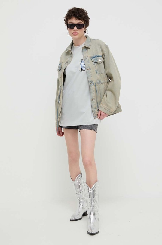 Одяг Бавовняна футболка Vertere Berlin SLEEPWALK VER.T238 сірий