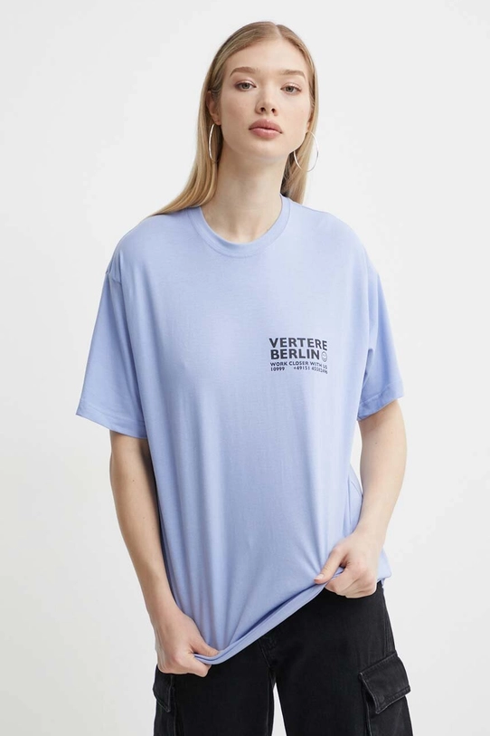 Vertere Berlin t-shirt bawełniany SUBRENT fioletowy VER.T236