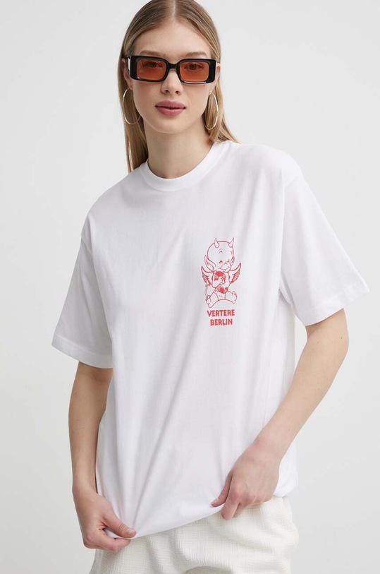 Bavlnené tričko Vertere Berlin VER.T228 biela SS24