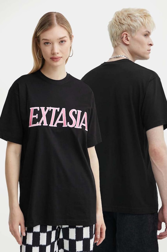 Vertere Berlin t-shirt bawełniany aplikacja czarny VER.T234