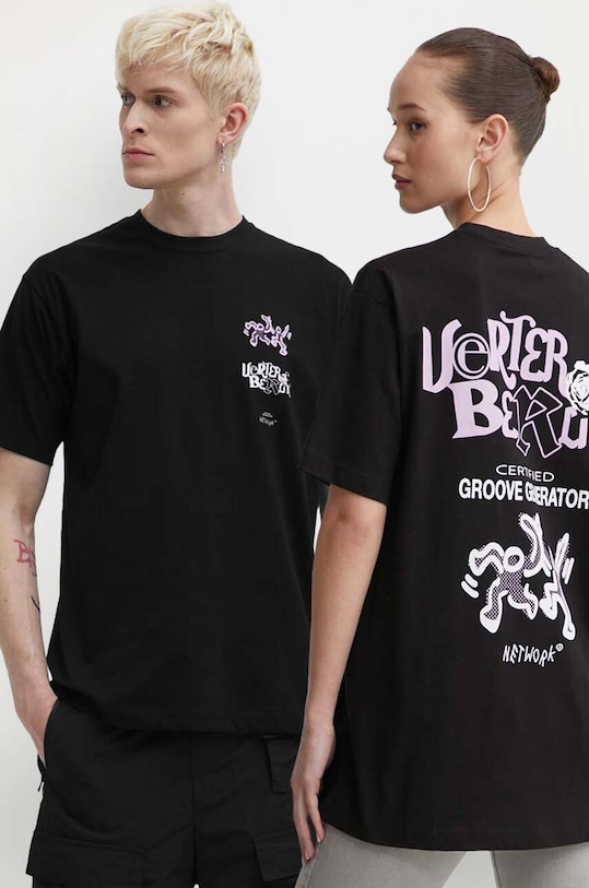 Vertere Berlin t-shirt bawełniany nadruk czarny VER.T229