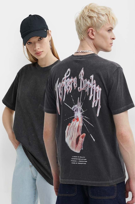 Vertere Berlin tricou din bumbac print gri VER.T128