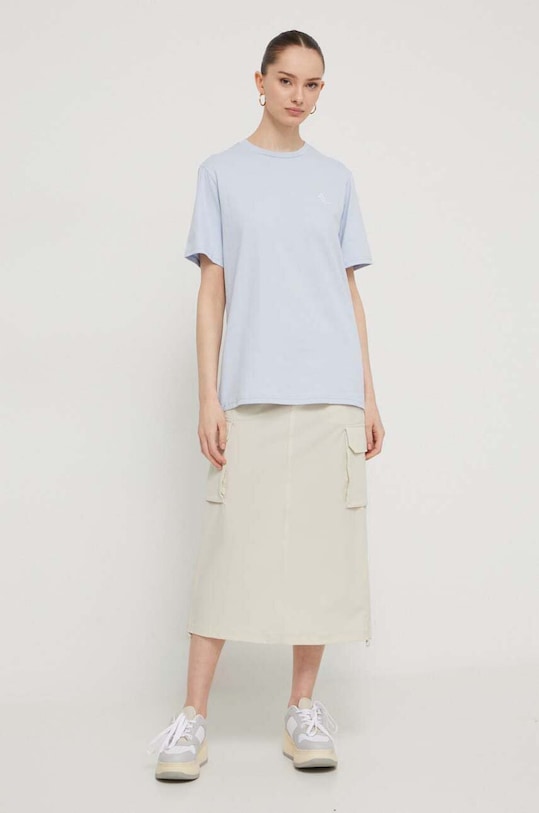 Bavlnené tričko Converse 10023876.A31 modrá