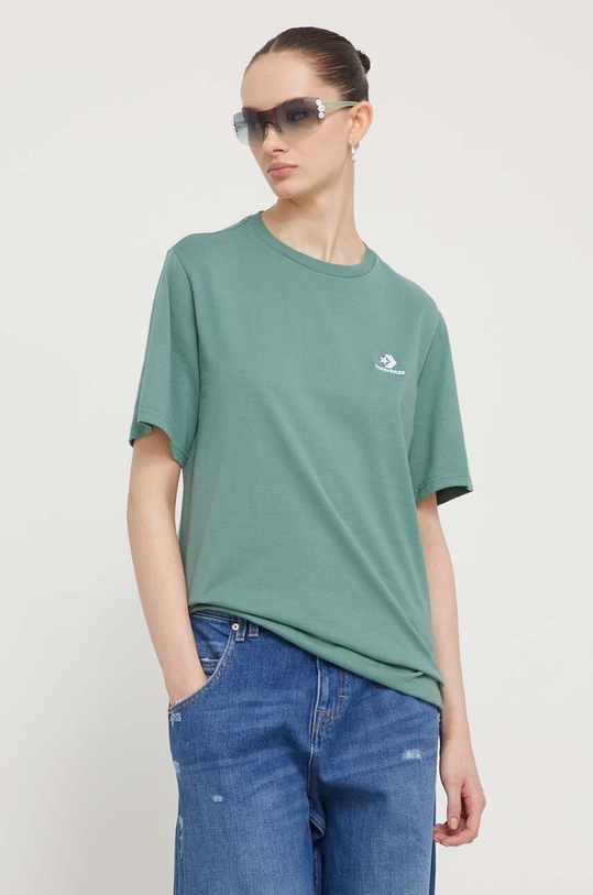 Îmbrăcăminte Converse tricou din bumbac 10023876.A32 verde