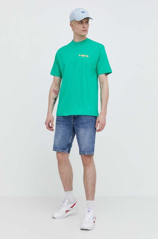 On Vacation tricou din bumbac Beach Day OVC.T145 verde SS24