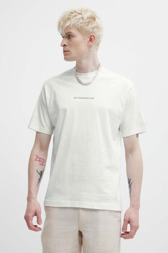 On Vacation tricou din bumbac Bubbly alb OVC.T147