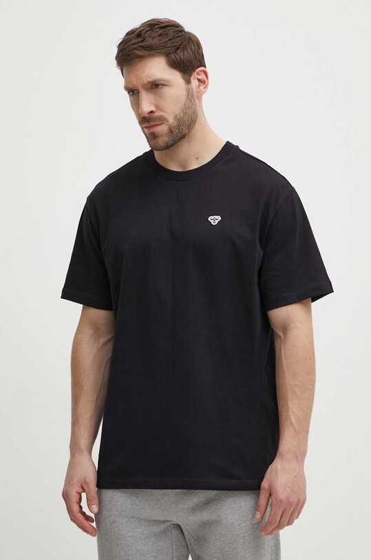 Hummel t-shirt bawełniany hmlLOOSE T-SHIRT BEE 225349 czarny AW24
