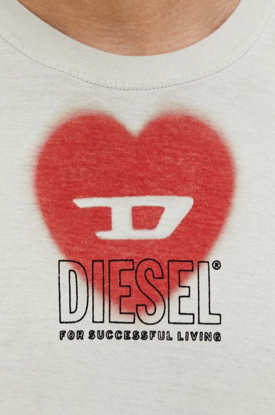 Diesel t-shirt bawełniany A13395.0AMDA zielony