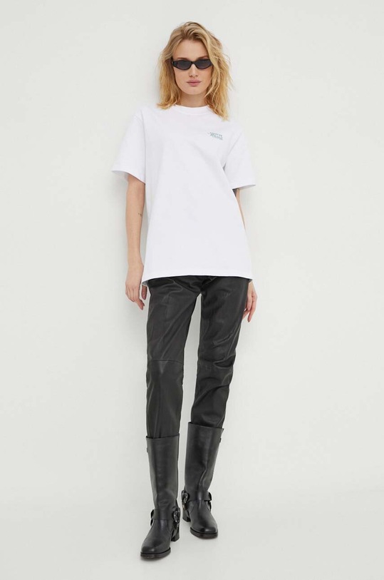 Одяг Бавовняна футболка The Mercer Brand MEAP241002 білий