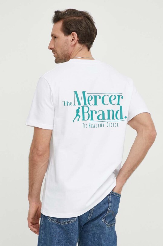 Хлопковая футболка The Mercer Brand белый MEAP241002