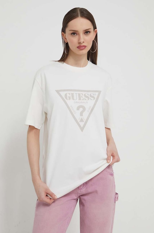 Guess Originals t-shirt bawełniany M3BI82K9XF1 beżowy