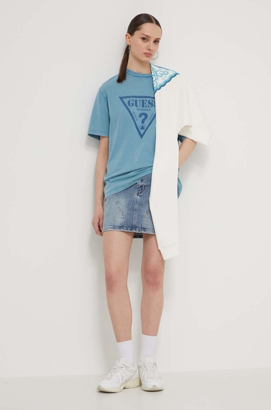 Guess Originals t-shirt bawełniany M3BI82K9XF1 niebieski SS24