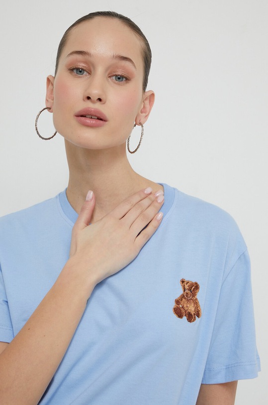 Bavlnené tričko Kaotiko modrá AM054.02.G002