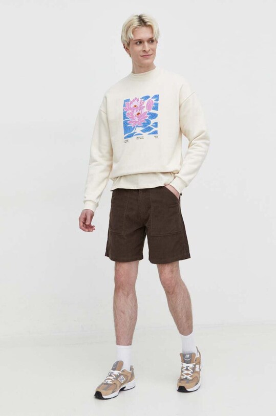 Kaotiko t-shirt bawełniany AO033.01S.G002 beżowy SS24
