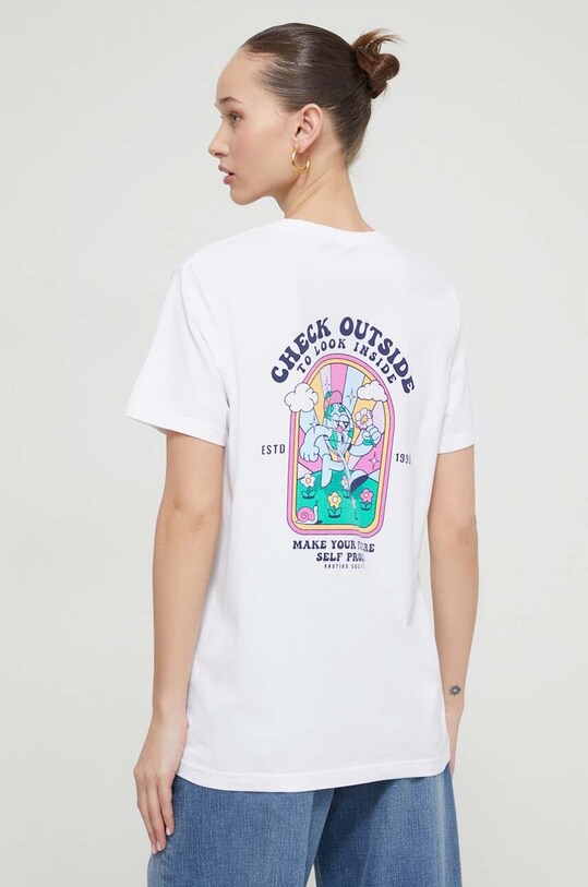 Îmbrăcăminte Kaotiko tricou din bumbac AO039.01.G002 alb