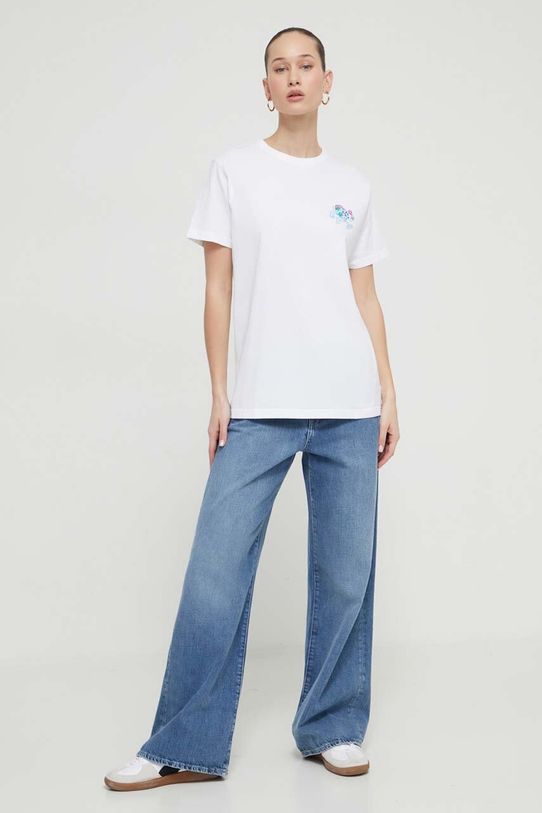 Kaotiko t-shirt bawełniany biały AO039.01.G002