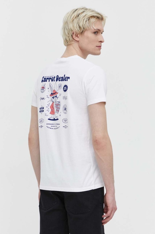 Odzież Kaotiko t-shirt bawełniany AO041.01.G002 biały